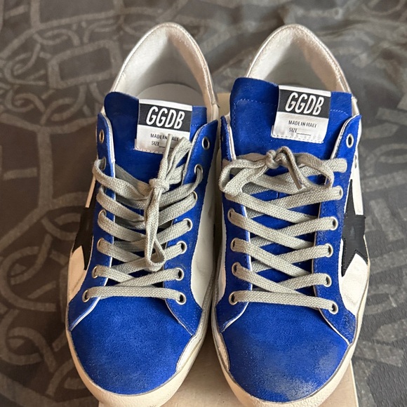 Golden Goose White, Blue & Red Low-Top Sneakers - Picture 3 of 4